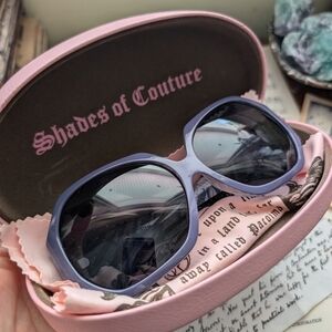 Purple Juicy Couture Round Sunglasses with Thick Frames